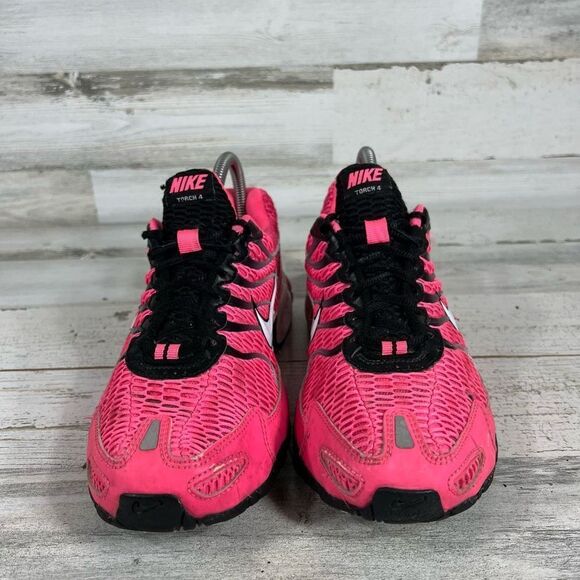 Nike Womens Air Max Torch 4 Low Top‎ Running Shoes Sneakers Pink Black Size 7.5 - Picture 4 of 8